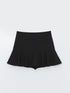 LC Waikiki Women's Waist Zipper Plain Skirt with Shorts